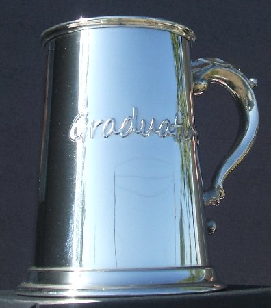 Graduation Fine English Pewter Tankard